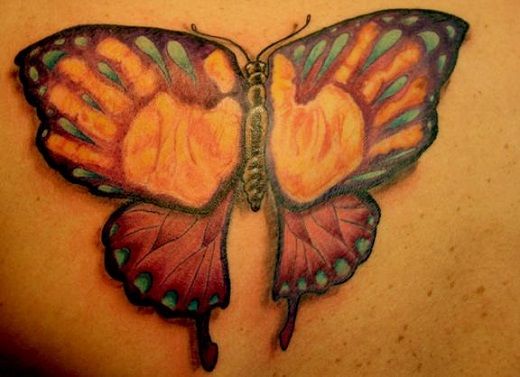 Featured image of post Handprint Butterfly Tattoo