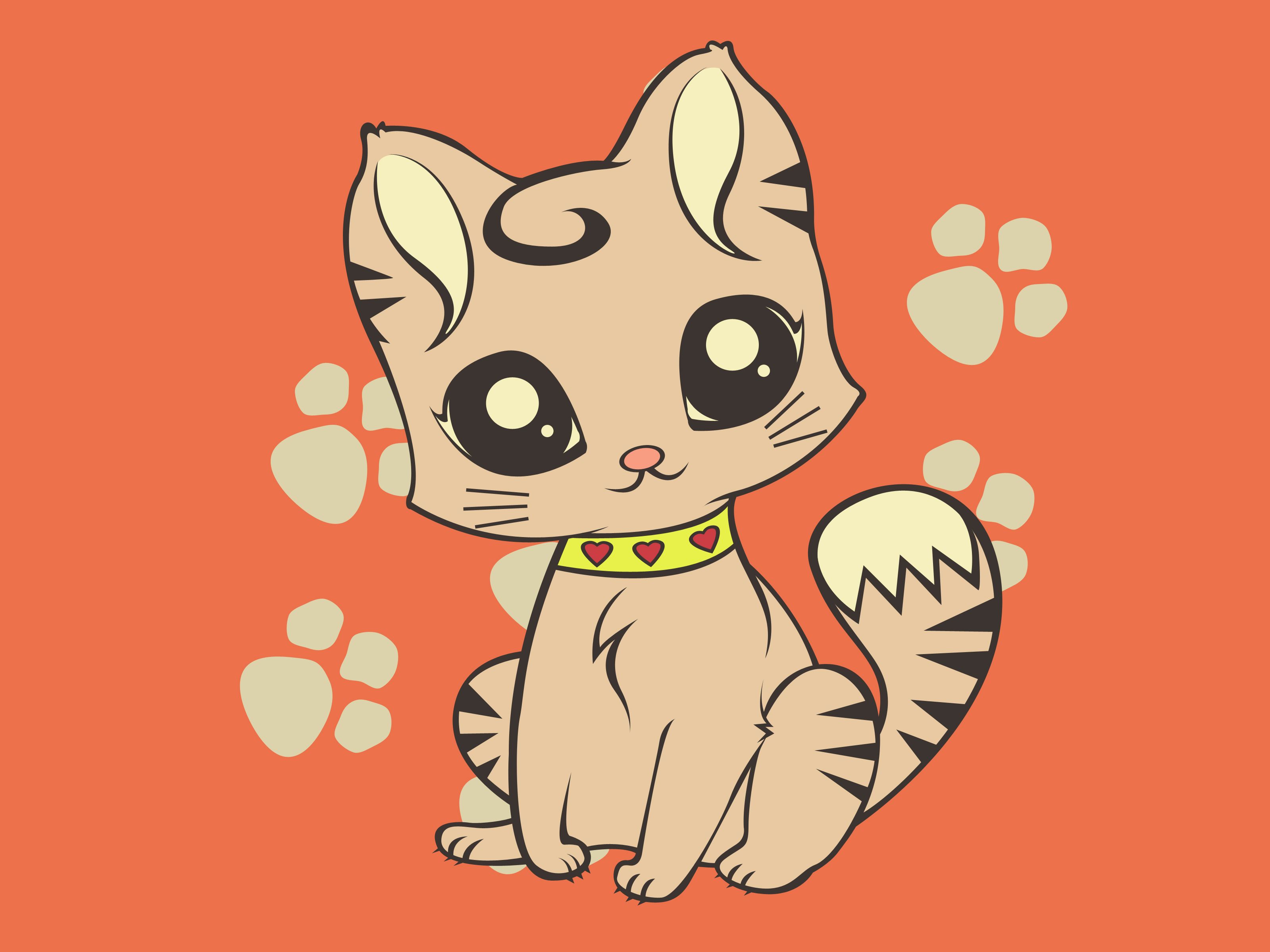 Featured image of post Kitten Cute Cat Cartoon Drawing