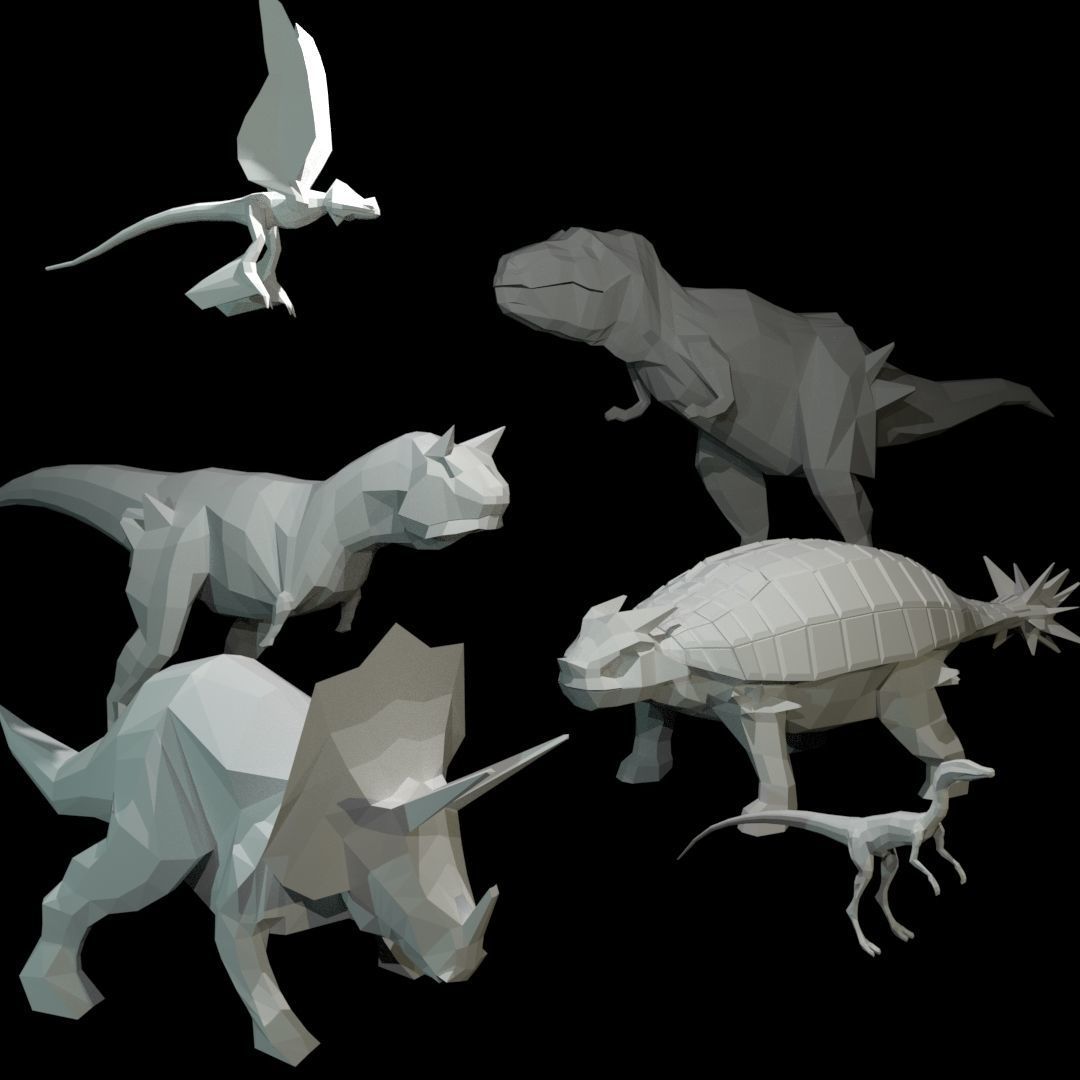 Featured image of post Low Poly Dinosaur 3D Model