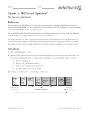 Featured image of post Same Or Different Species Worksheet Answers