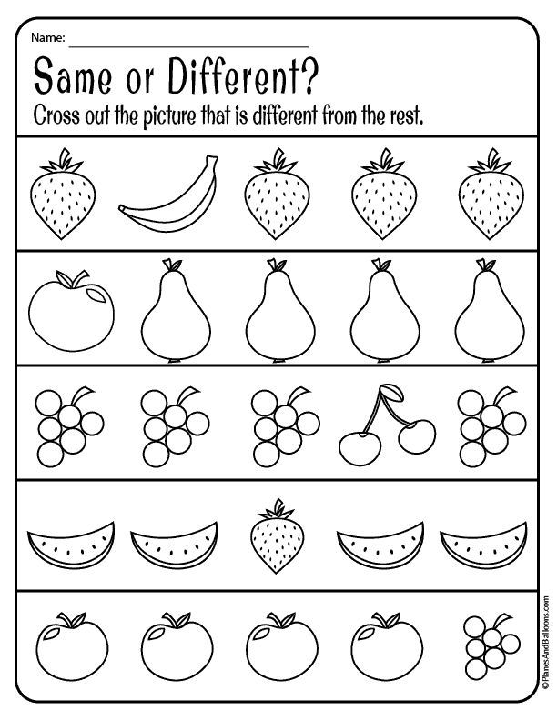 Featured image of post Same Or Different Worksheets For Kindergarten