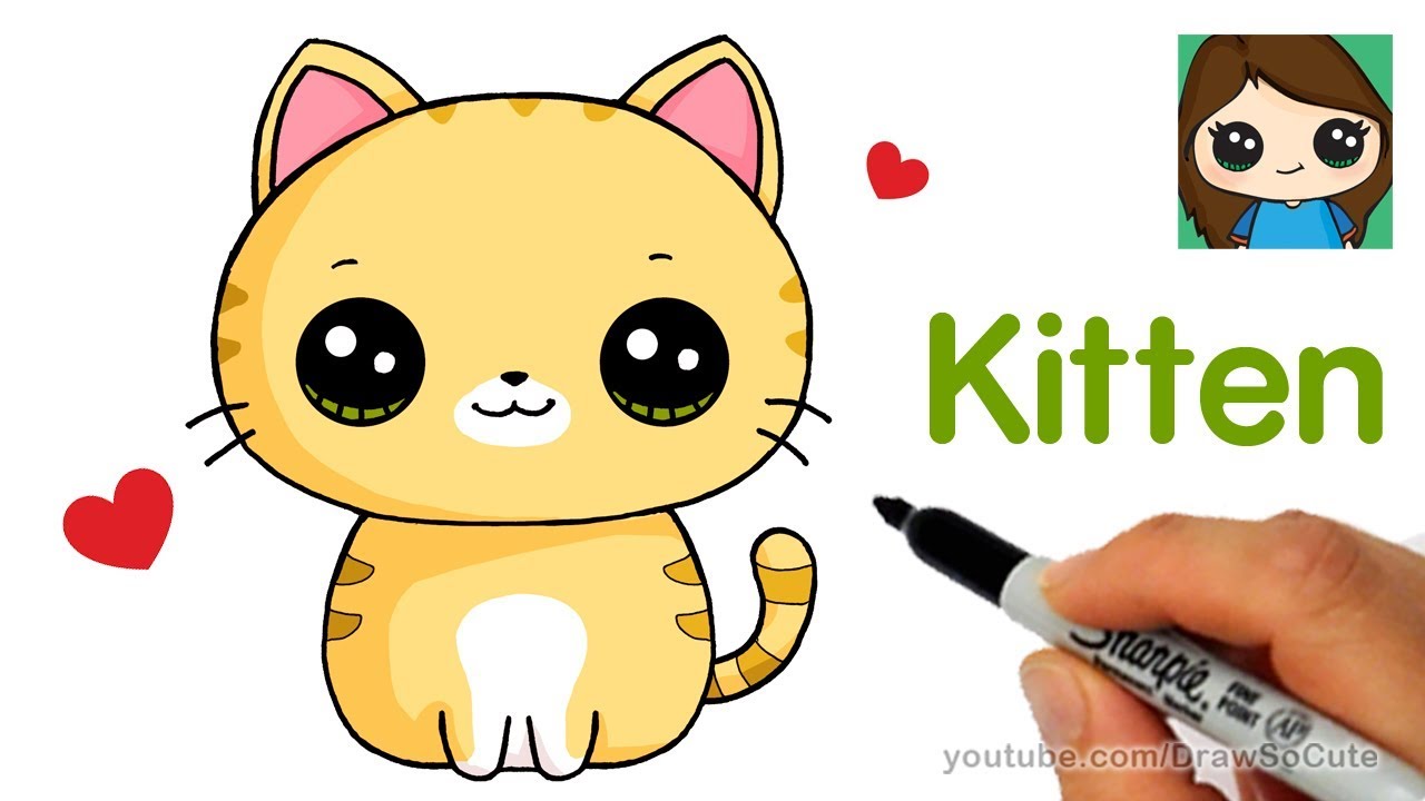 Featured image of post Simple Kitten Cartoon Drawing