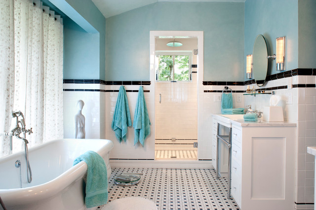 picture What Colors Go With Black And White Tile Bathroom 12 gorgeous black and white bathrooms
